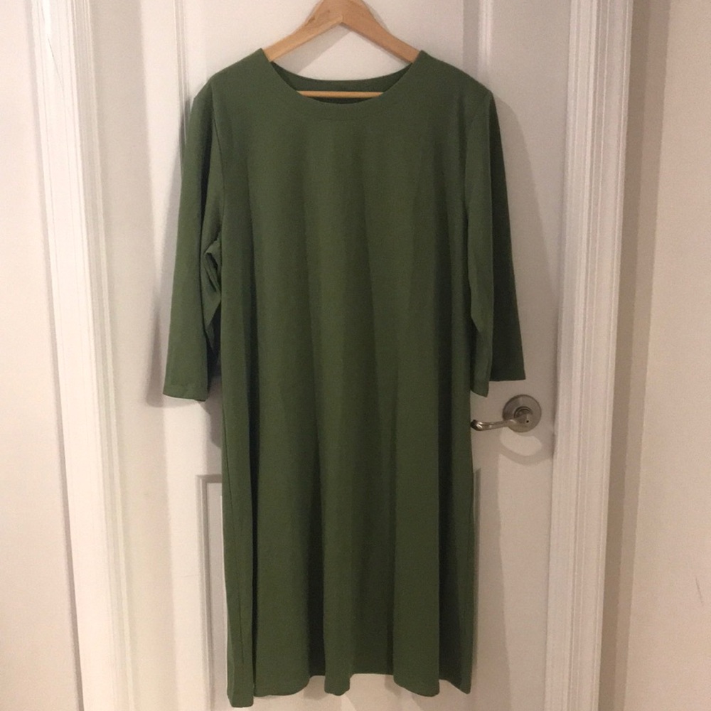 Susan Graver Green dress 1x